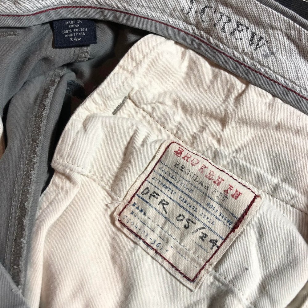 J CREW Gray Whale 'Broken In' Distressed Shorts 34 - Picture 2 of 16